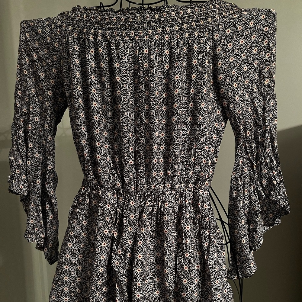 Abercrombie & Fitch Ruched Parachute Sleeve Romper